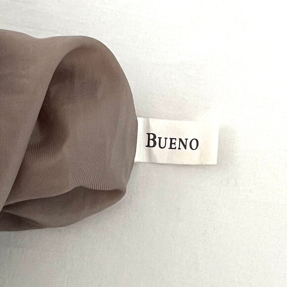 Bueno Gold Matte Metallic Bucket Bag with Scrunch Snap Opening, EC! - Picture 12 of 13